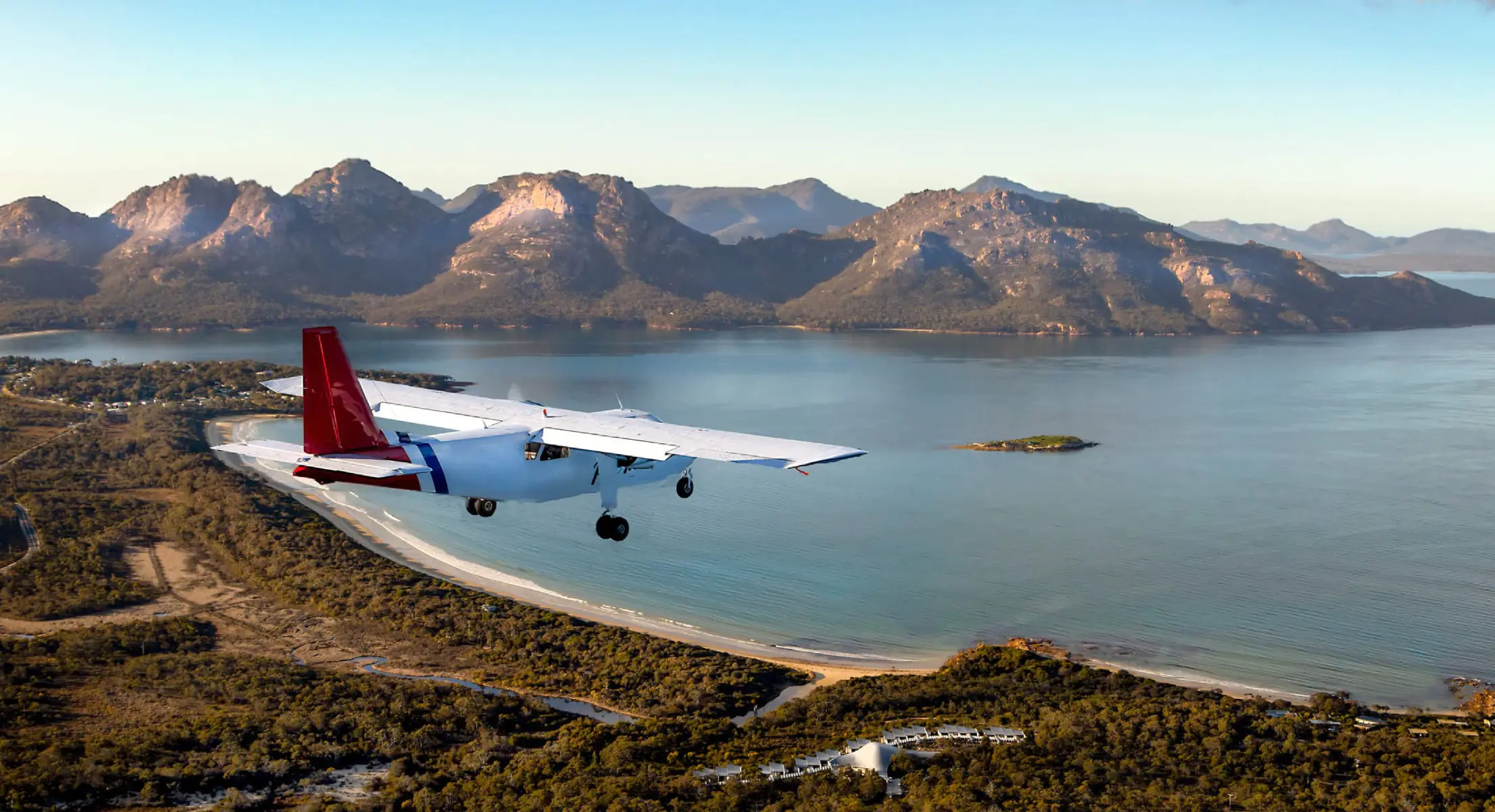 Flying over Wineglass Bay